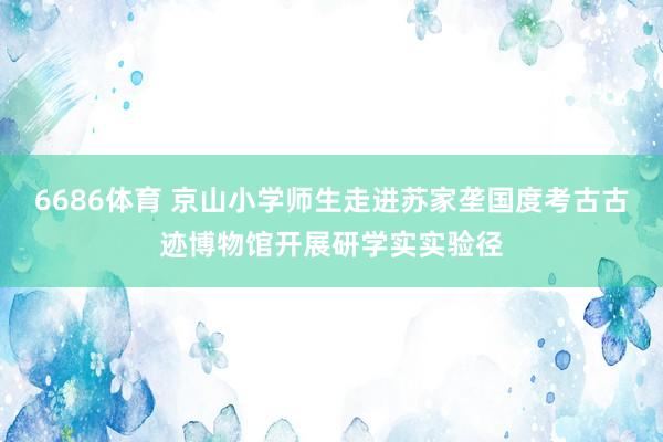 6686体育 京山小学师生走进苏家垄国度考古古迹博物馆开展研学实实验径
