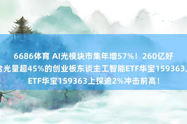 6686体育 AI光模块市集年增57%！260亿好意思元机遇爆发！含光量超45%的创业板东谈主工智能ETF华宝159363上探逾2%冲击前高！